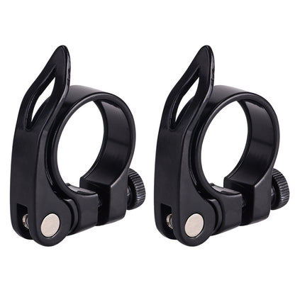 2 Piece Bike Seat Post Clamps-Black