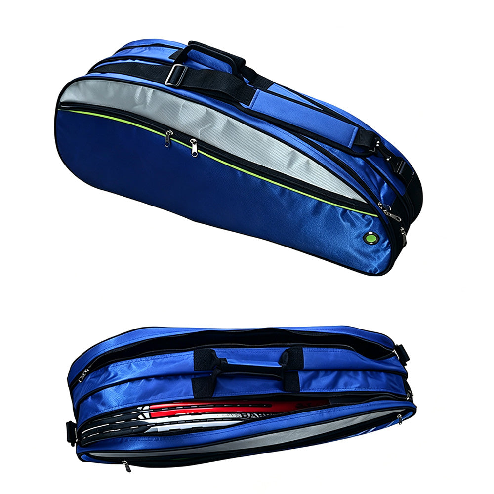 Badminton Bag for 4 to 6 Rackets with Shoe Compartment  - Blue