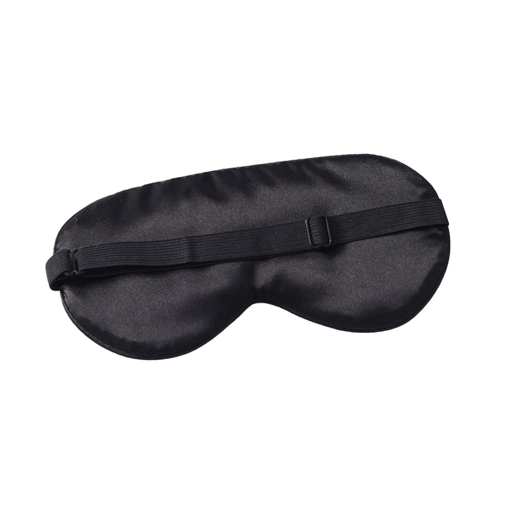 2pcs Silk Travel Sleeping Mask Pure Mulberry with Adjustable Strap Silk Eyepatch Mask -Black