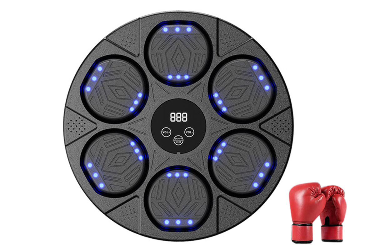 Electric Music Boxing Machine Bluetooth Boxing Training Wall Mount Machine-Black