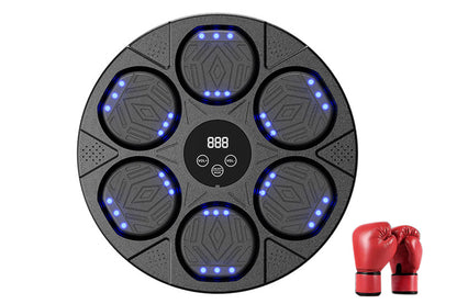 Electric Music Boxing Machine Bluetooth Boxing Training Wall Mount Machine-Black