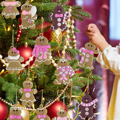 12PCS Gingerbread Man Christmas Decorations ¨C Hanging Pendants for Christmas Tree