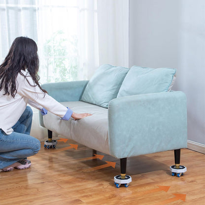 Universal Furniture Mover Wheel Set with Sliding Base & Lifting Rod