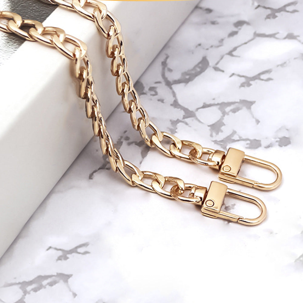 2Pcs 120cm Replacement Metal Shoulder Strap for Handbag Purse Chain Gold