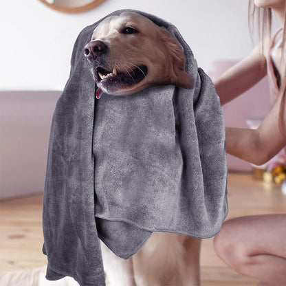 Microfiber Dog Drying Towel Absorbent-Grey