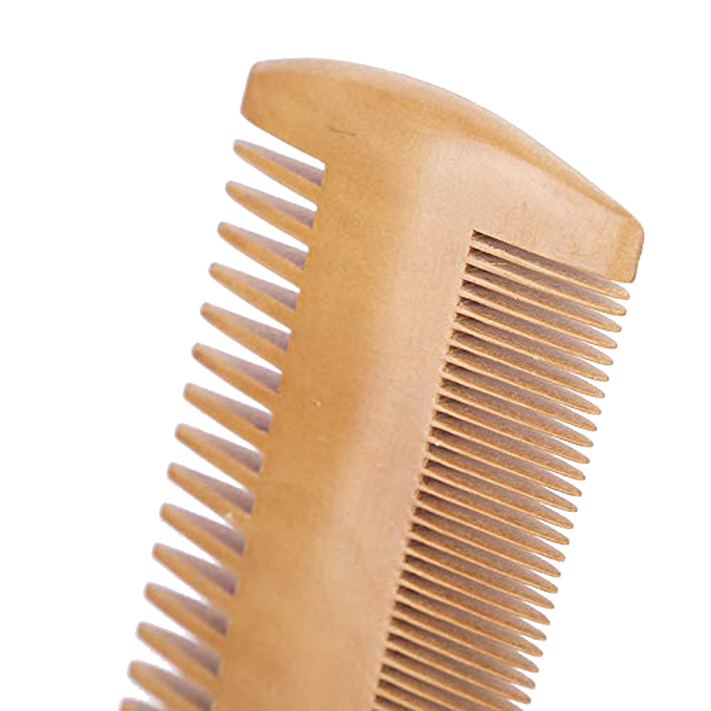 2PCS Double Sided Wooden Beard Comb-14 Teeth