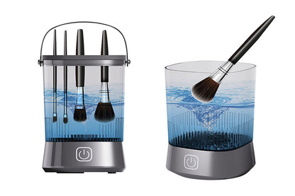 Water-Resistant Electric Makeup Brush Cleaner Automatic Brush Cleaner Dryer Tool-Black