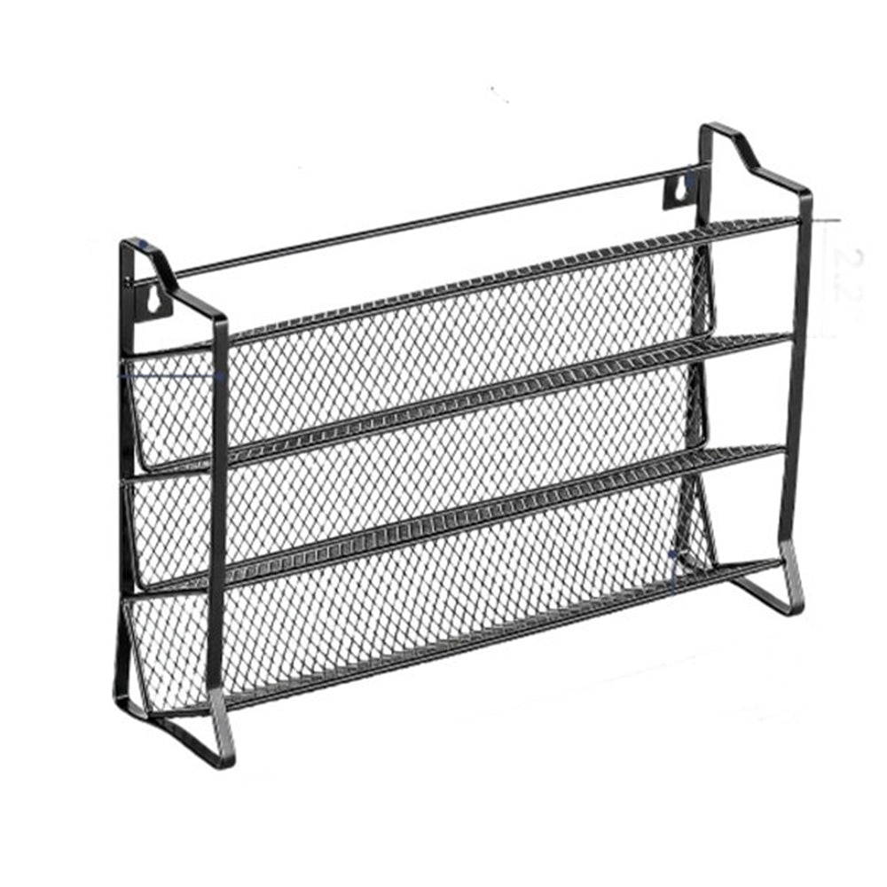 4 Tier Carbon Steel Spice Rack with Optional 28 Jars Labels