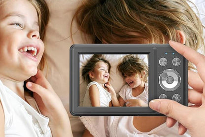 2.8 Inch Digital Camera 1080P Video Camera with 32GB Card 8X Zoom Anti Shake Compact Small Camera-Black