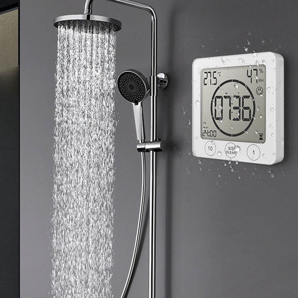 Digital Shower Clock Hygrometer Indoor Thermometer with Timer