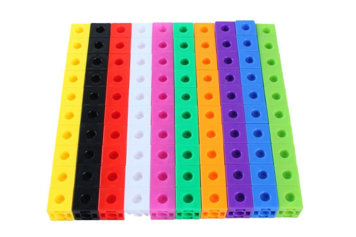 100Pcs Math Cubes Numberblocks for Early Math and Construction Educational Toy