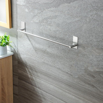 2Pcs Stainless Steel Self-Adhesive Towel Rack for Bathroom No Drilling Required-Silver