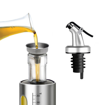 Glass Oil Dispenser with Capacity Markings