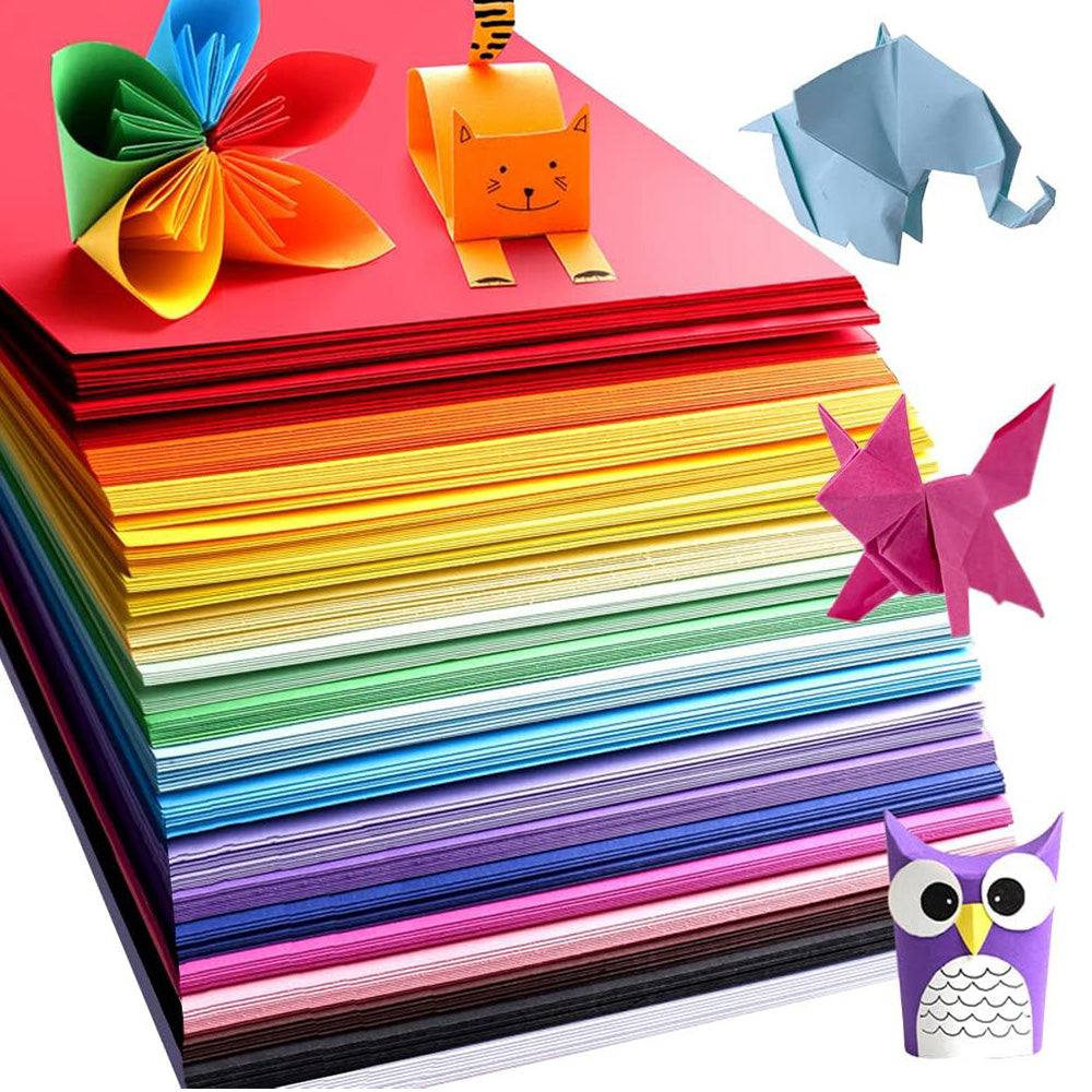 50 Sheets A4 Coloured Origami Paper 21x29cm DIY Craft Paper