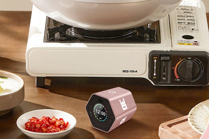Cube Timer Rotating Timer with Vibration Adjustable Volume Countdown-Pink