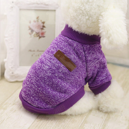 Dog Sweatshirt Pullover for Dogs Cats-Purple