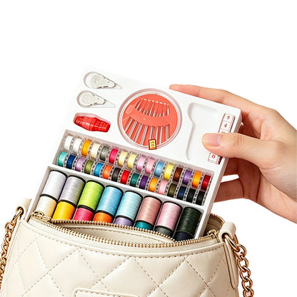 64 Color Sewing Thread Kit with Needles Tape Measure and Sewing Tools