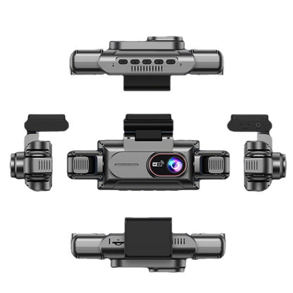 4 Channel Dash Cam with WiFi 360-Degree Panoramic Recording and 32GB Card Included