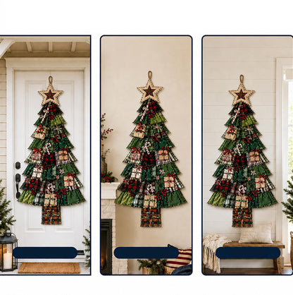 Christmas Tree Door Hanging Kit DIY Quilted Ornament - Green