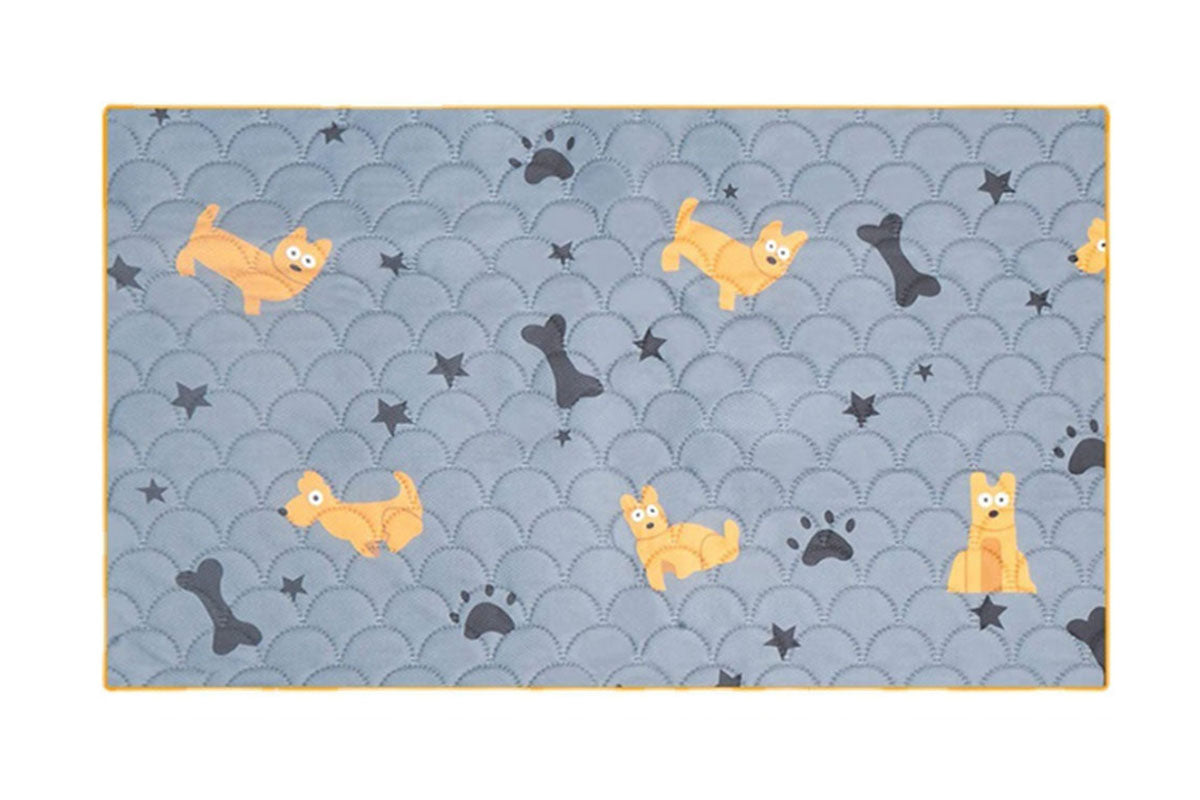 2Pcs Washable Pet Dog Training Pee Pad Reusable Absorbent Cushion Pet Pee Mat-Blue