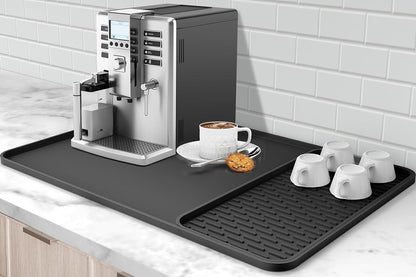 Silicone Coffee Mat with Detachable Dish Drying Mat