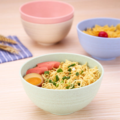 8-Piece Wheat Straw Cereal Bowls ââ‚?Durable, Microwave & Dishwasher Safe