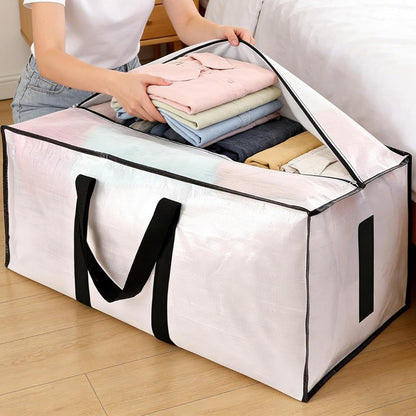 2Pcs 83L Moving Bag with Dual Zippers and Handles