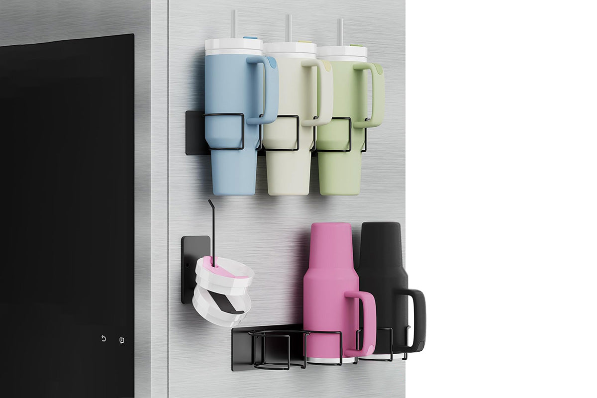 2Pcs 3-Cup Organizer Holder for Stanley  Cabinet Fridge Wall Magnetic Storage