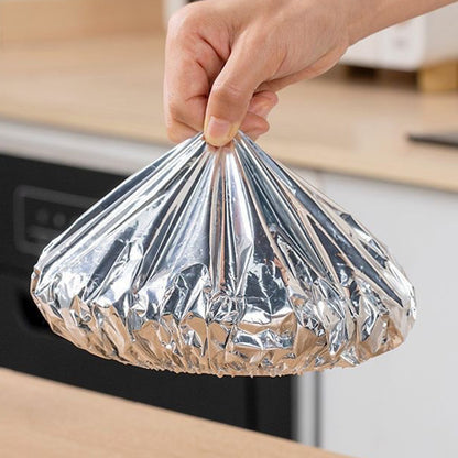 200Pcs Reusable Elastic Aluminum Foil Food Covers