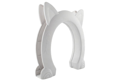 2Pcs White Cat Ear Pet Door Frame for Interior Door