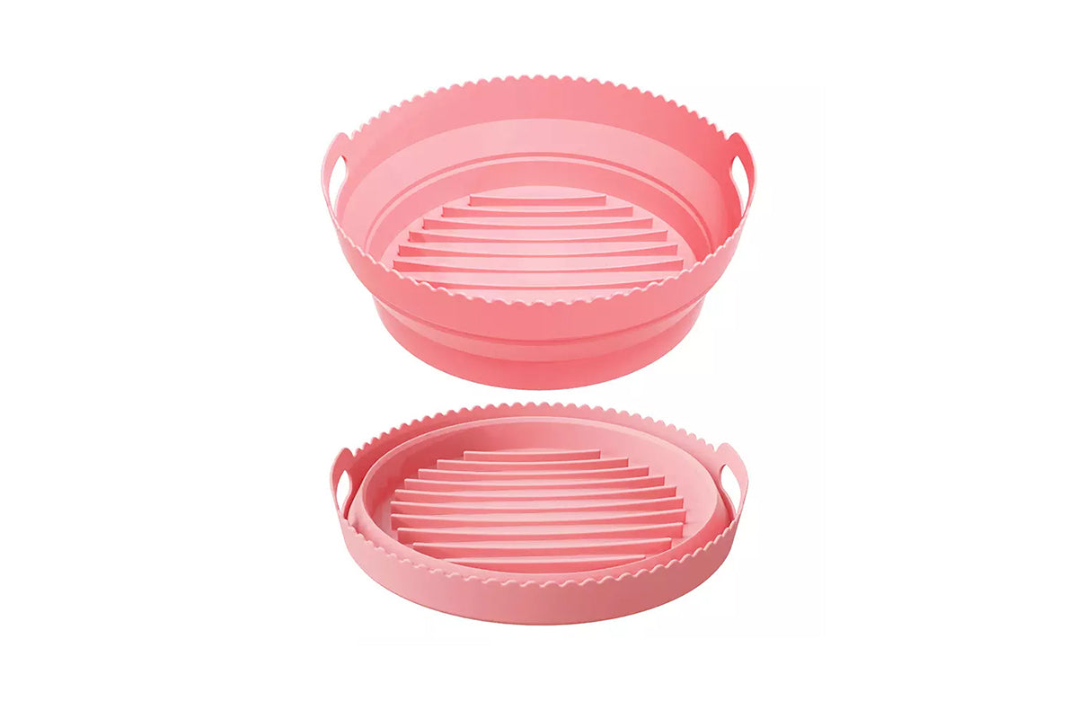 Air Fryer Silicone Liners For reusable Baking Tray Oven Accessories-Pink