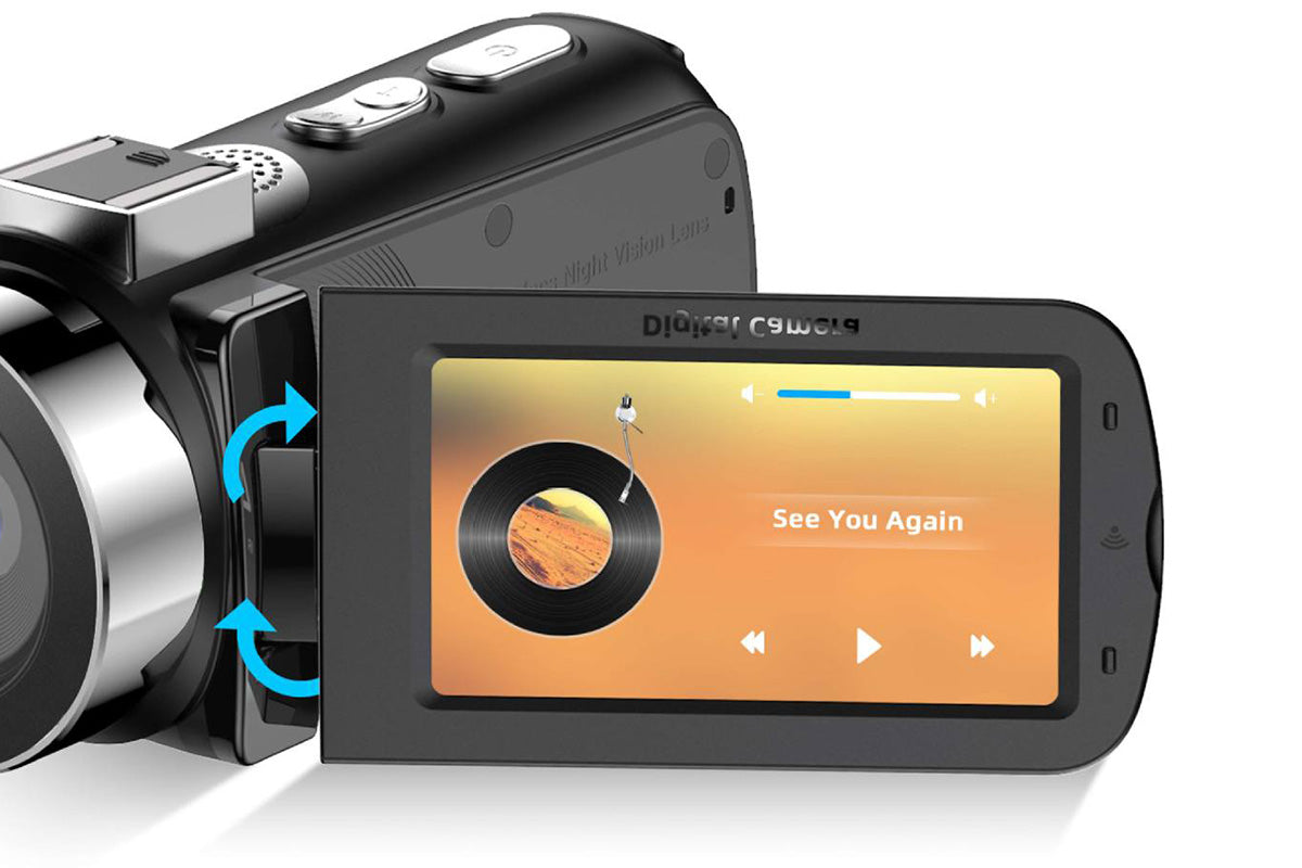 4K Video Camera Camcorder 64MP Vlogging Camera With 28X Digital Zoom for YouTube