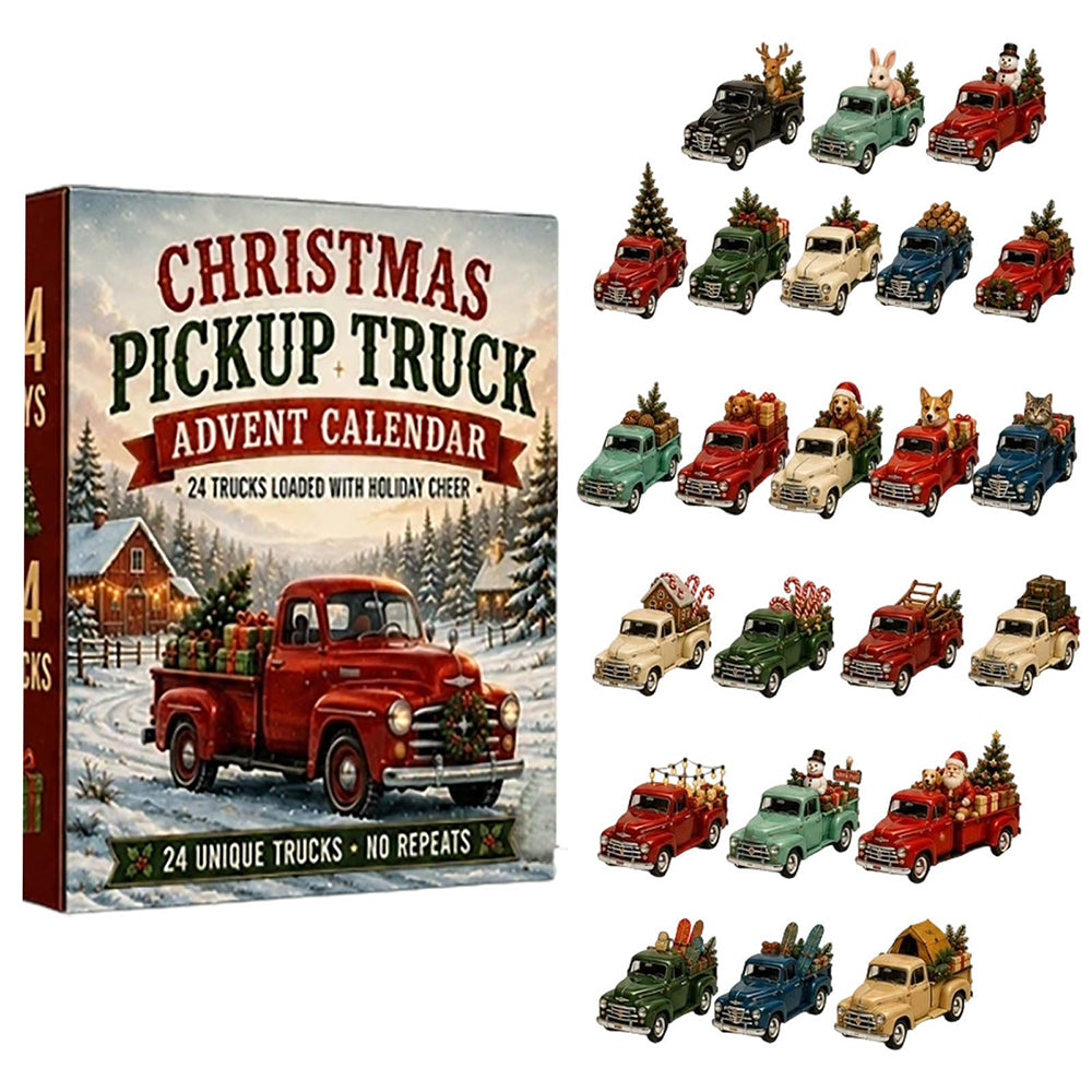 Christmas Advent Calendar 2D Acrylic Pickup Truck Ornaments - Truck