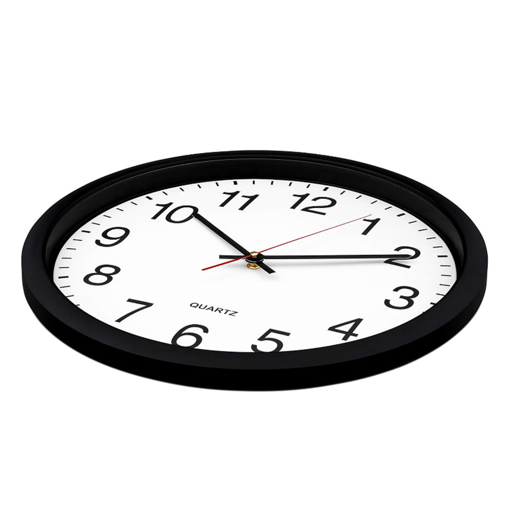 10-Inch Wall Clock Modern Battery Operated Silent Non-Ticking Clock for Home and Office