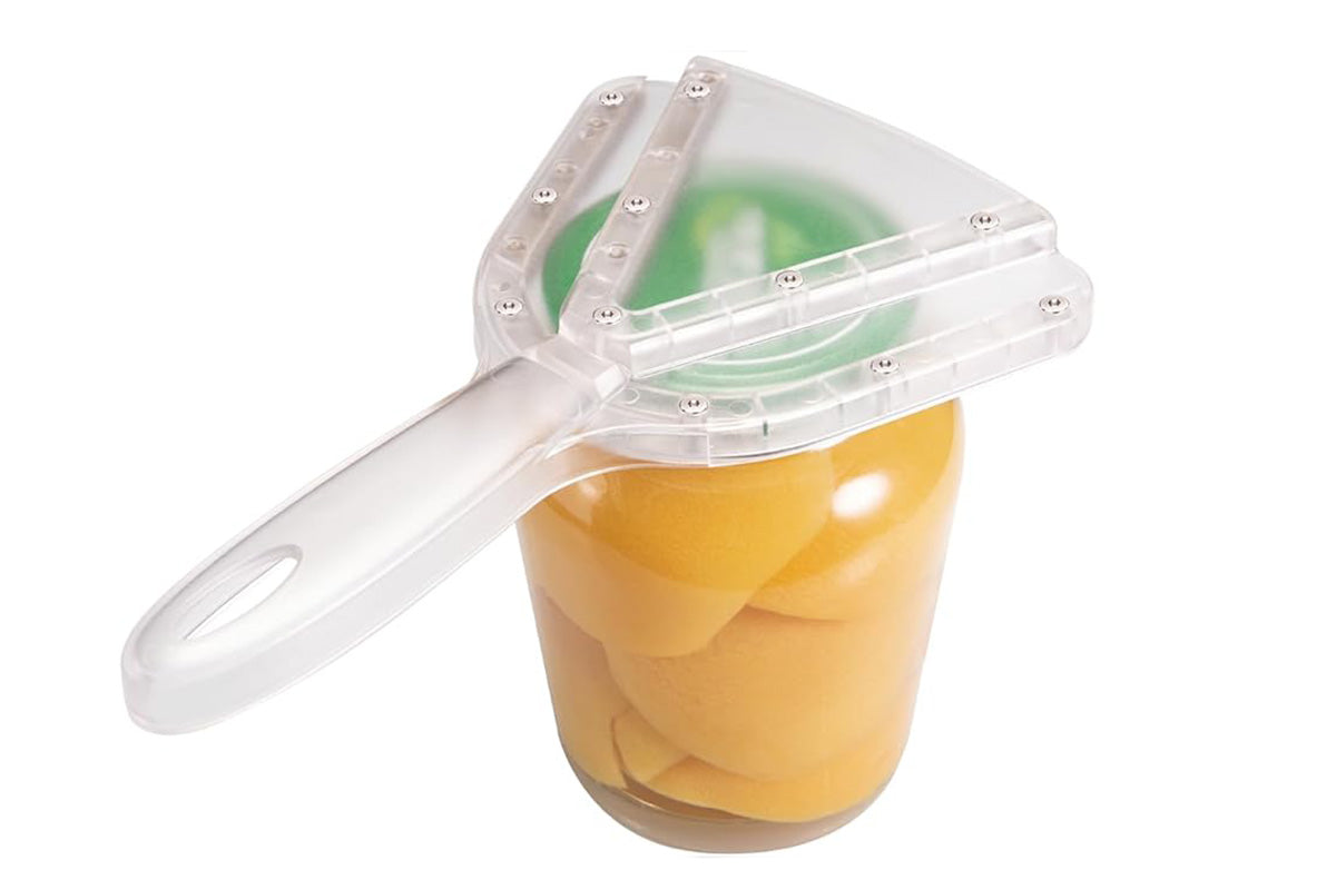 2Pcs Kitchen Can Opener Dual-Layer Adjustable Jar Opener Bottle Opener for Various Lids -Transparent