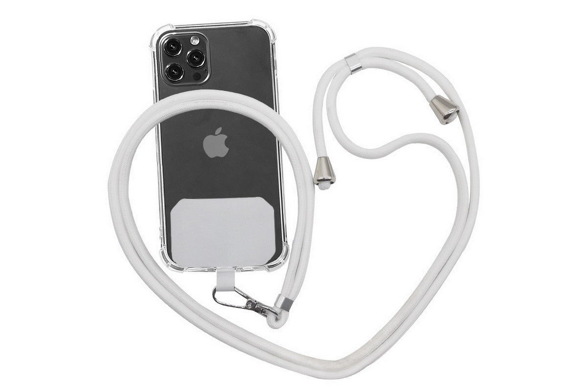 Phone Lanyard Universal Adjustable Shoulder Neck Strap-White