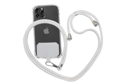 Phone Lanyard Universal Adjustable Shoulder Neck Strap-White