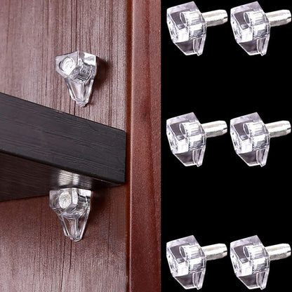 100Pcs Clear Shelf Support Peg Cabinet Support Pins for Kitchen Furniture Shelves