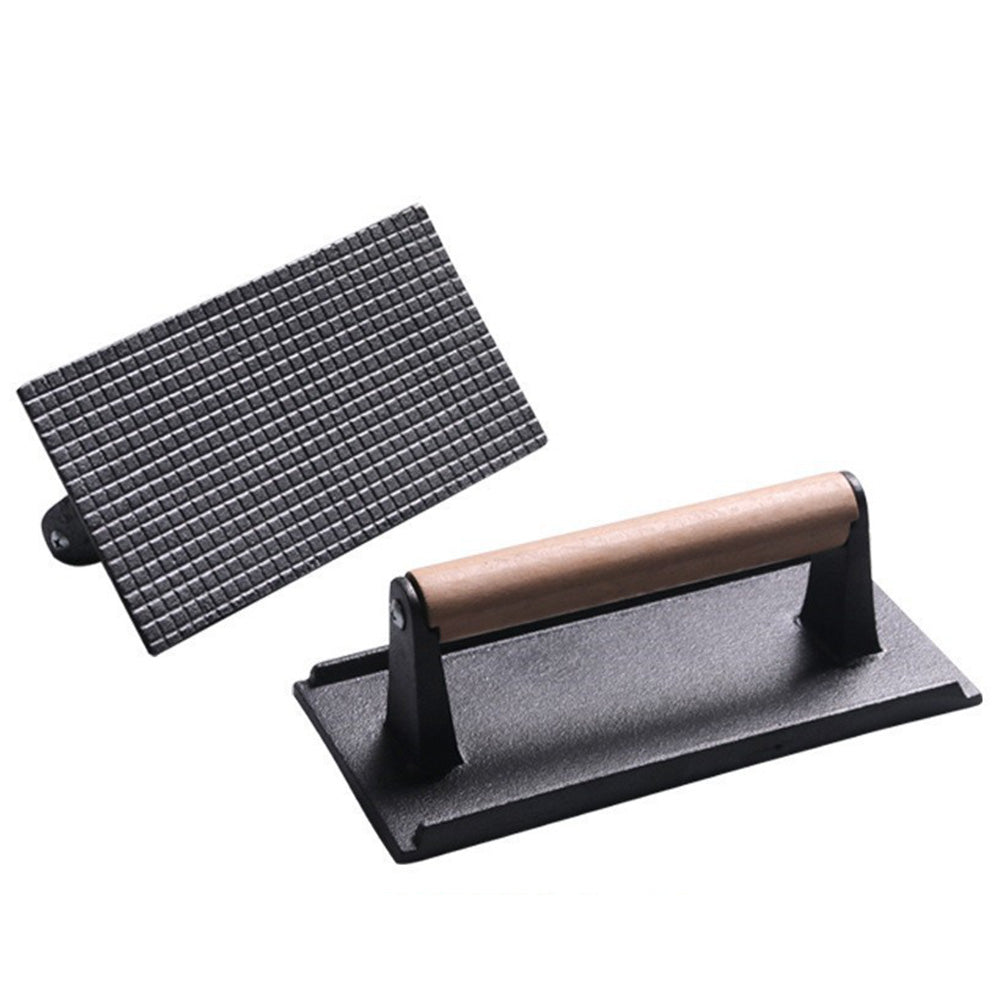 Smash Burger Press Kit With Stuffed Mold And Cast Iron Burger Press And Sauce Brush