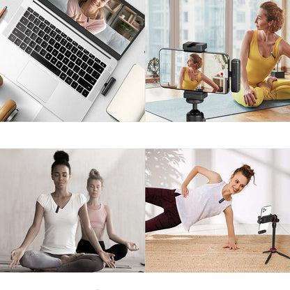 2.4G Wireless Lavalier Microphone Plug and Play Mic for Android iPhone iPad Vlog Live Stream White