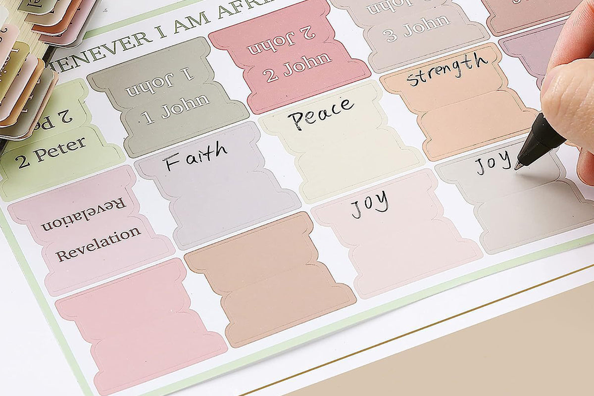 Laminated Bible Tabs Easy to Read and Apply Bible Tabs Bible Index Tabs
