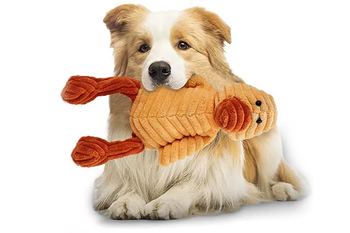 Cute Pet Dog Chew Toy Squeaker Squeaky Soft Plush Play Sound Puppy Teeth Toy-Duck