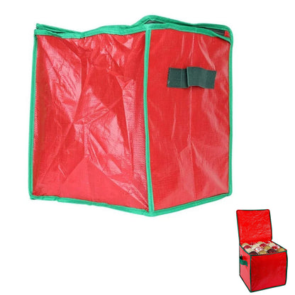 Christmas Ornament Storage Box Foldable Collapsible Xmas Decorations Container for Holiday Seasons Decor