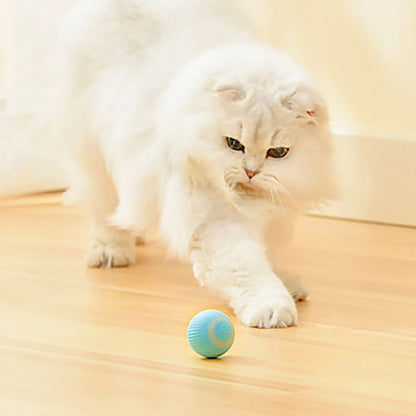 2PCS Interactive Smart Cat Toy Automatic Rolling Cat Ball Self-Moving Kitten Toys