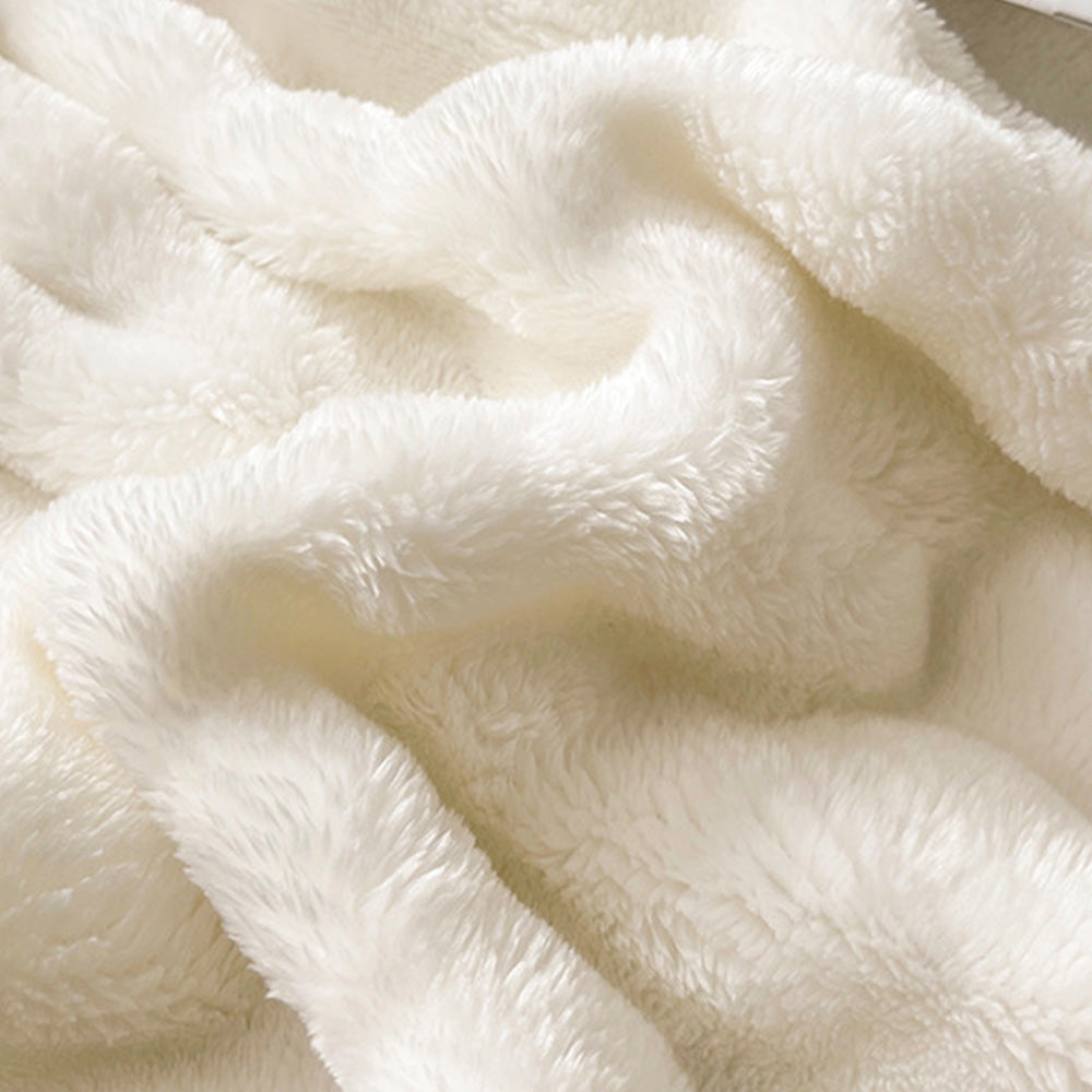 Bubble Fleece Blanket-White
