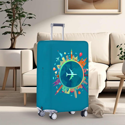 Elastic Protective Luggage Cover Stretchable Travel Suitcase Protector Green