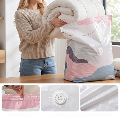 4Pcs No Vacuum Compression Bags Self Sealing Storage for Clothes