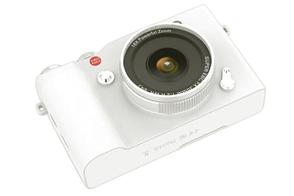 4K Digital Camera 64MP Vlogging Camera with 180-degree Flip Screen 16X Digital Zoom -White Color