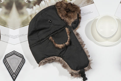 Winter Warm Trapper Hat - Black