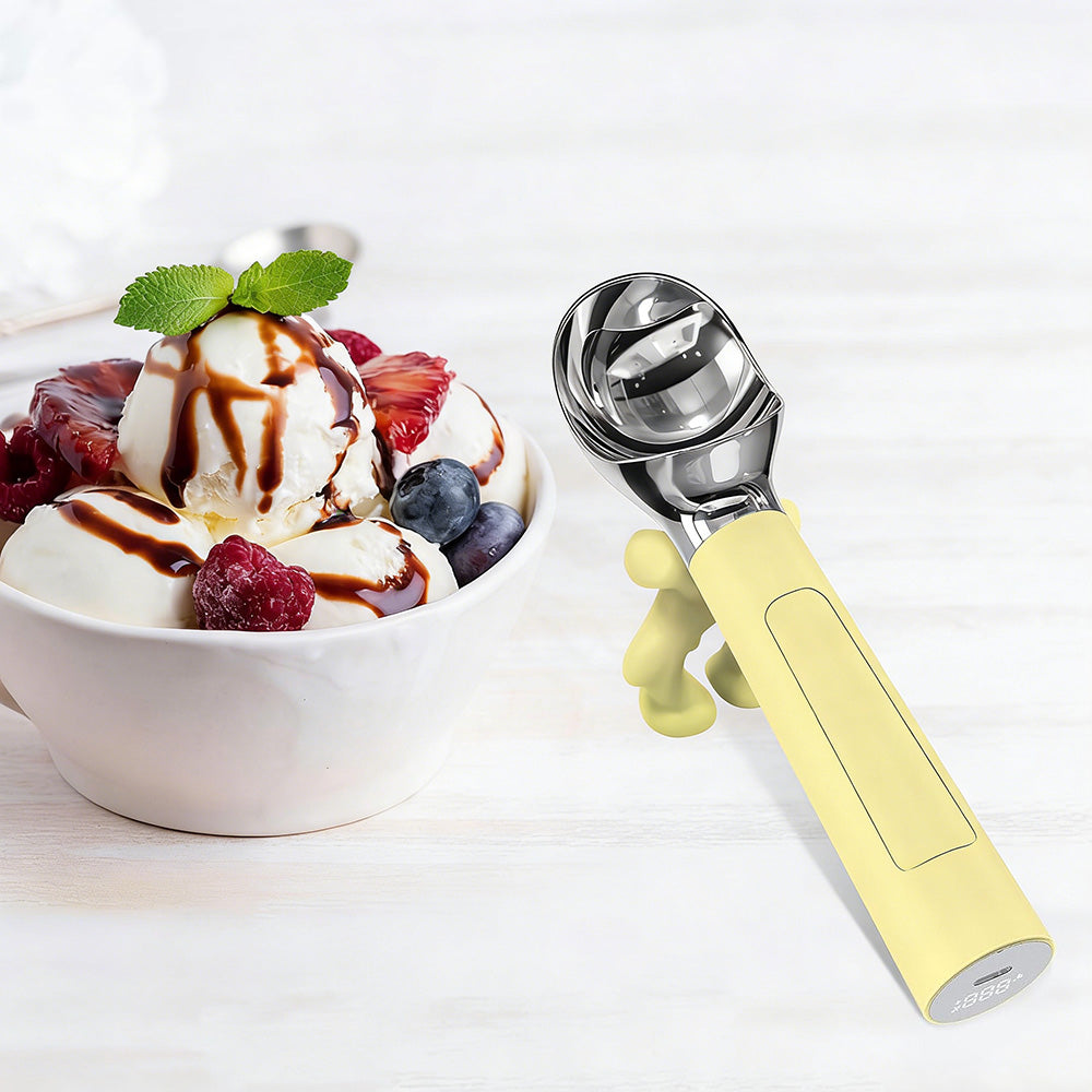 Heated Rechargeable Ice Cream Scoop with Stand Electric Warming Spoon